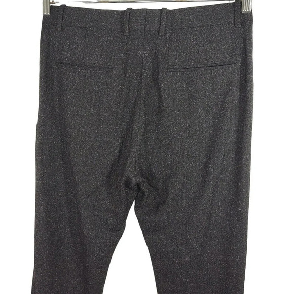 H&M Black Regular Fit Dress Pants Slim Leg Men Size 32 Reg. Flat Front Pockets - Picture 5 of 7